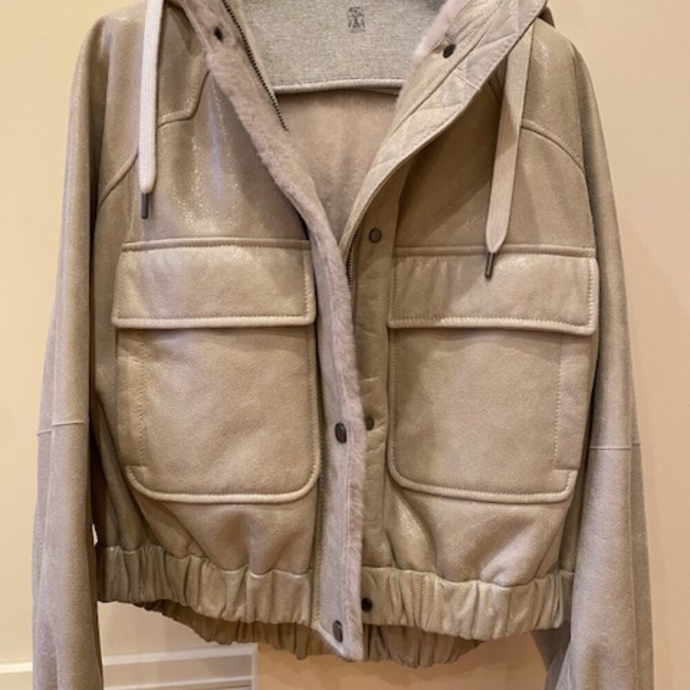 Brunello Cucinelli Lamb Leather Jacket
